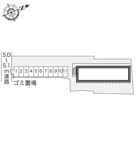 ★手数料０円★加賀市大聖寺亀町　月極駐車場（LP）